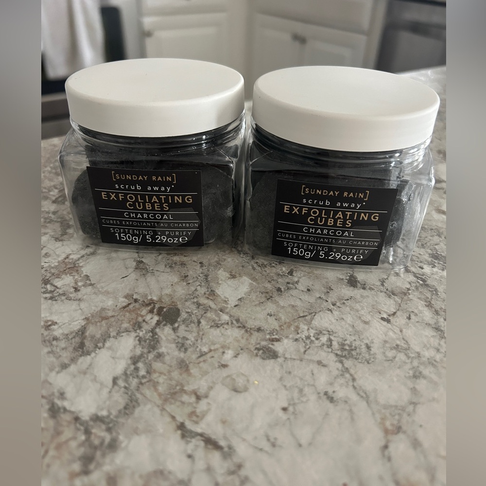 Sunday Rain Scrub Away Exfoliating Cubes Charcoal Set of 2